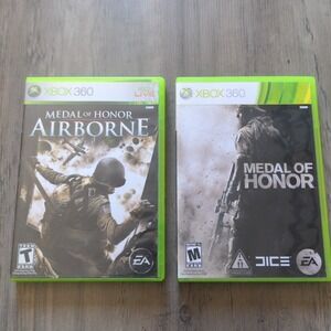 Medal of Honor Bundle Xbox 360 Airborne + 2010 Reboot CIB Tested EA Games Lot